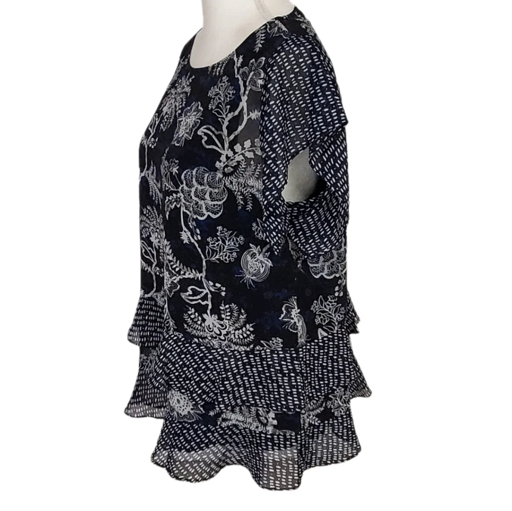 Cabi Sheer Hybrid Blouse - Picture 5 of 13